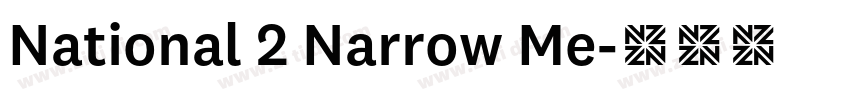 National 2 Narrow Me字体转换